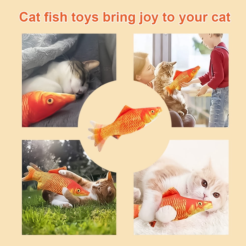 2 Pack Floppy Fish Cat Toys, Cat Toys Flopping Fish, Moving Kitten Kicker, Floppy Wiggle Carp For Small Dogs, Soft And Durable, Interactive Kitten Kicker For Indoor For All Breeds