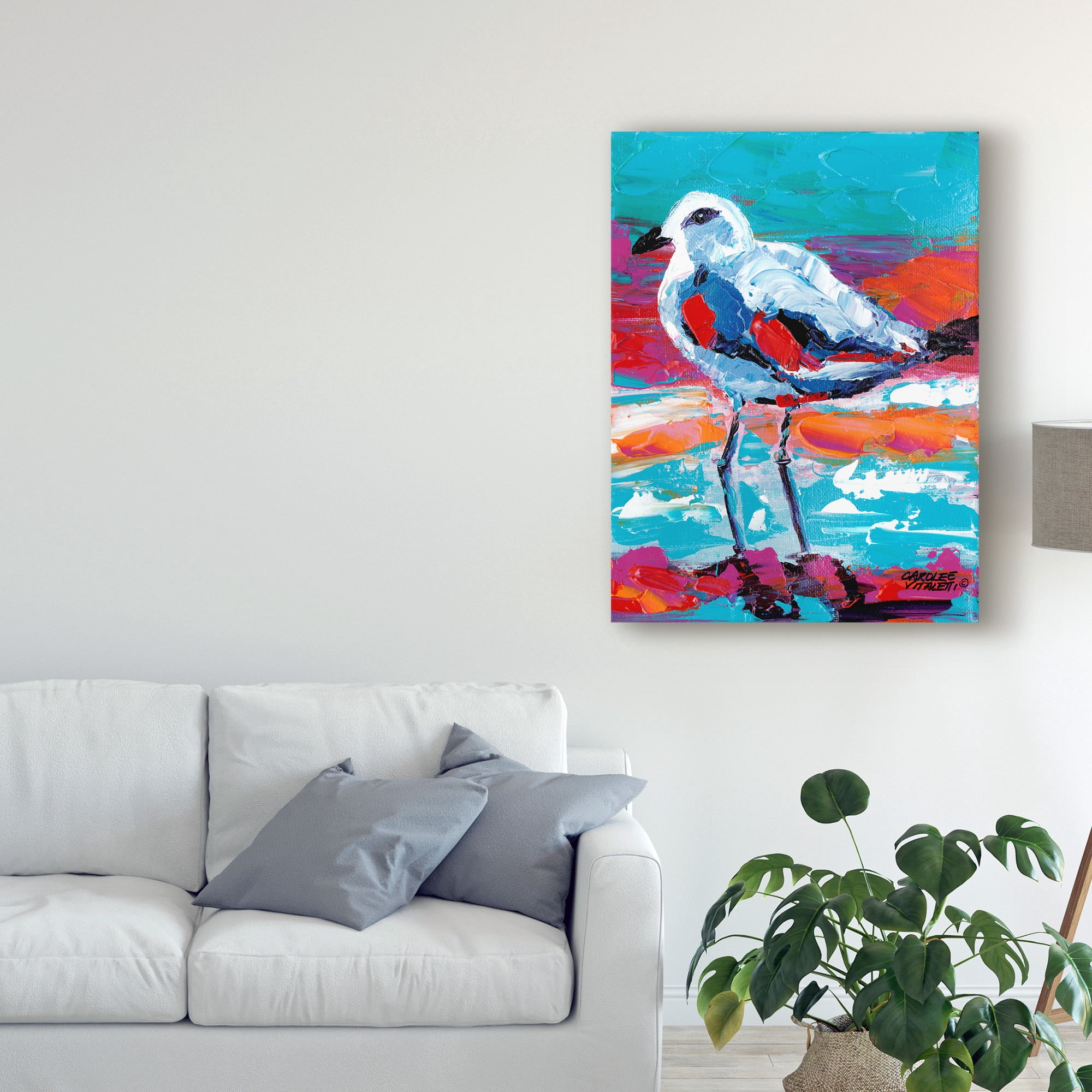 Trademark Fine Art 'Seaside Birds I' Canvas Art by Carolee Vitaletti