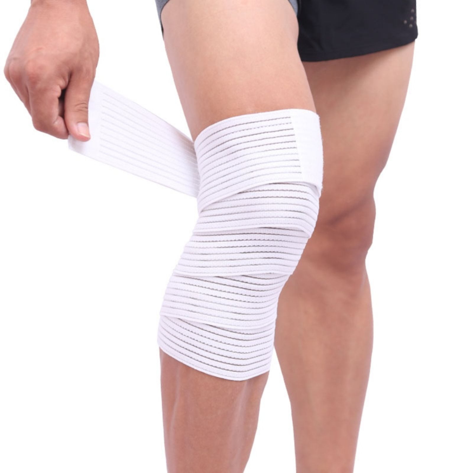 Elastic Knee Compression Bandage Wraps Support for Legs, Thighs