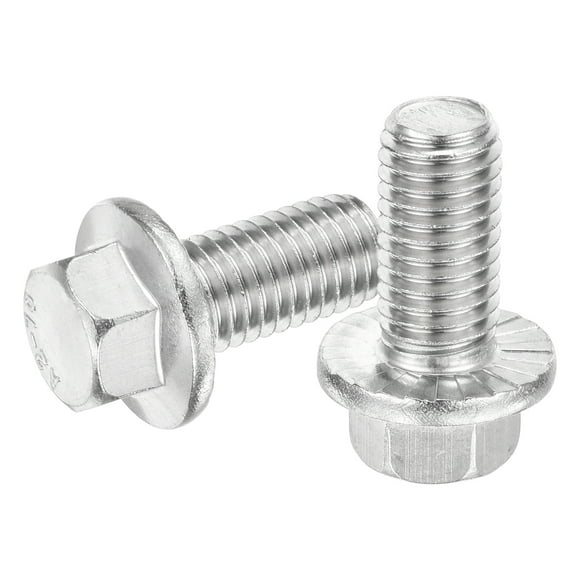 Uxcell 25Pack M12 x 25mm Hex Serrated Flange Bolts Screws 304 Stainless Steel