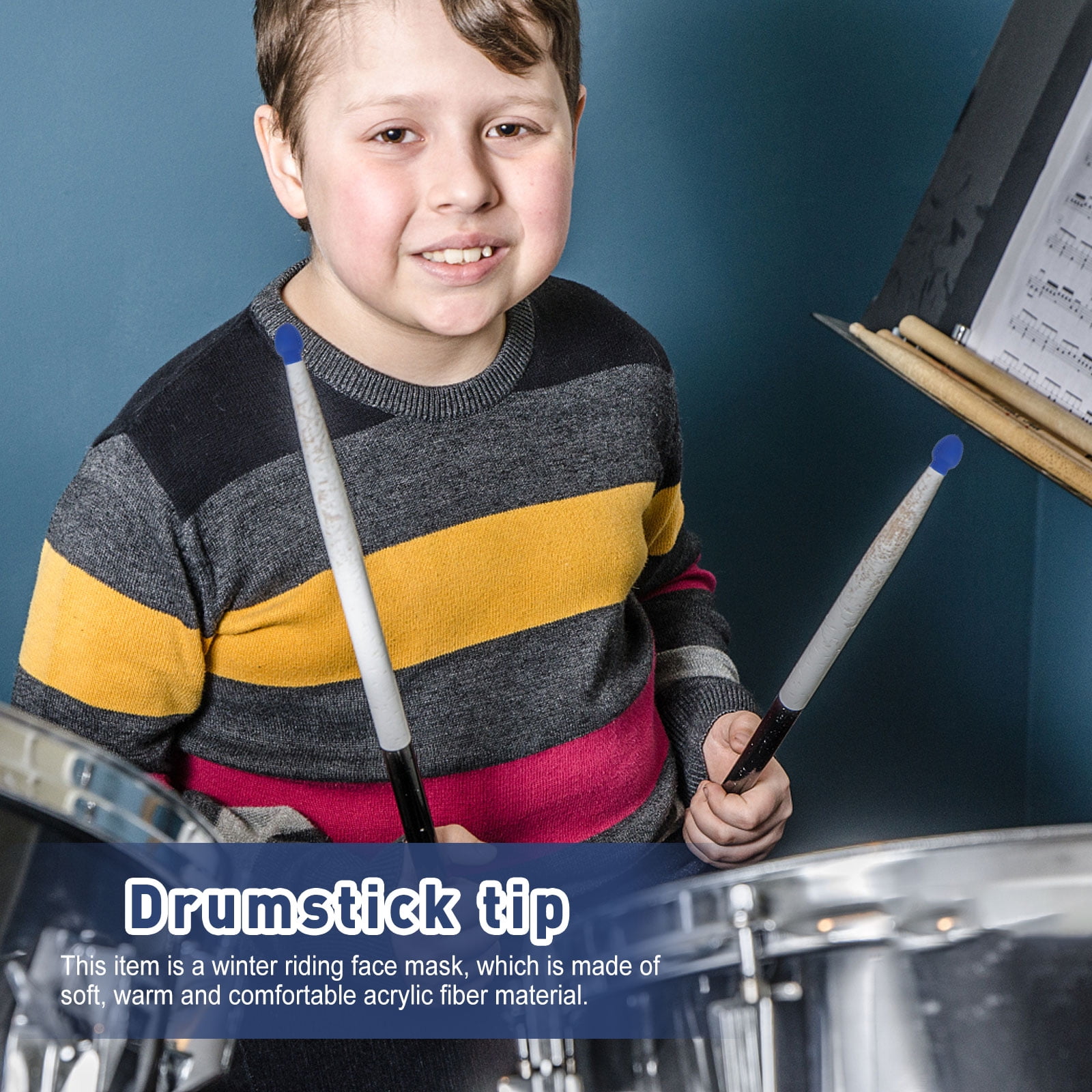 6 Pairs Rubber Drumstick Stick Covers Drumstick Silent Tip Drumstick Mute Tip Drumstick Rubber Tip
