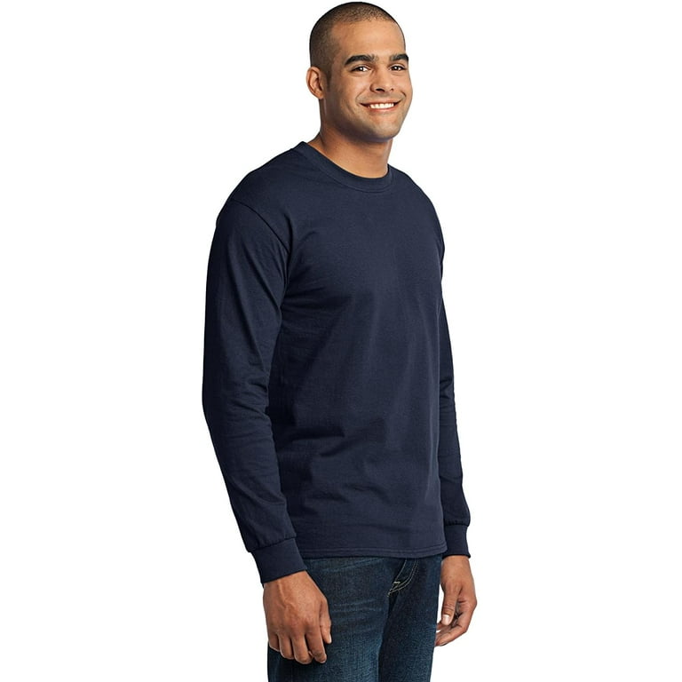 Wrinkled Long Sleeved T-Shirt (Blue)