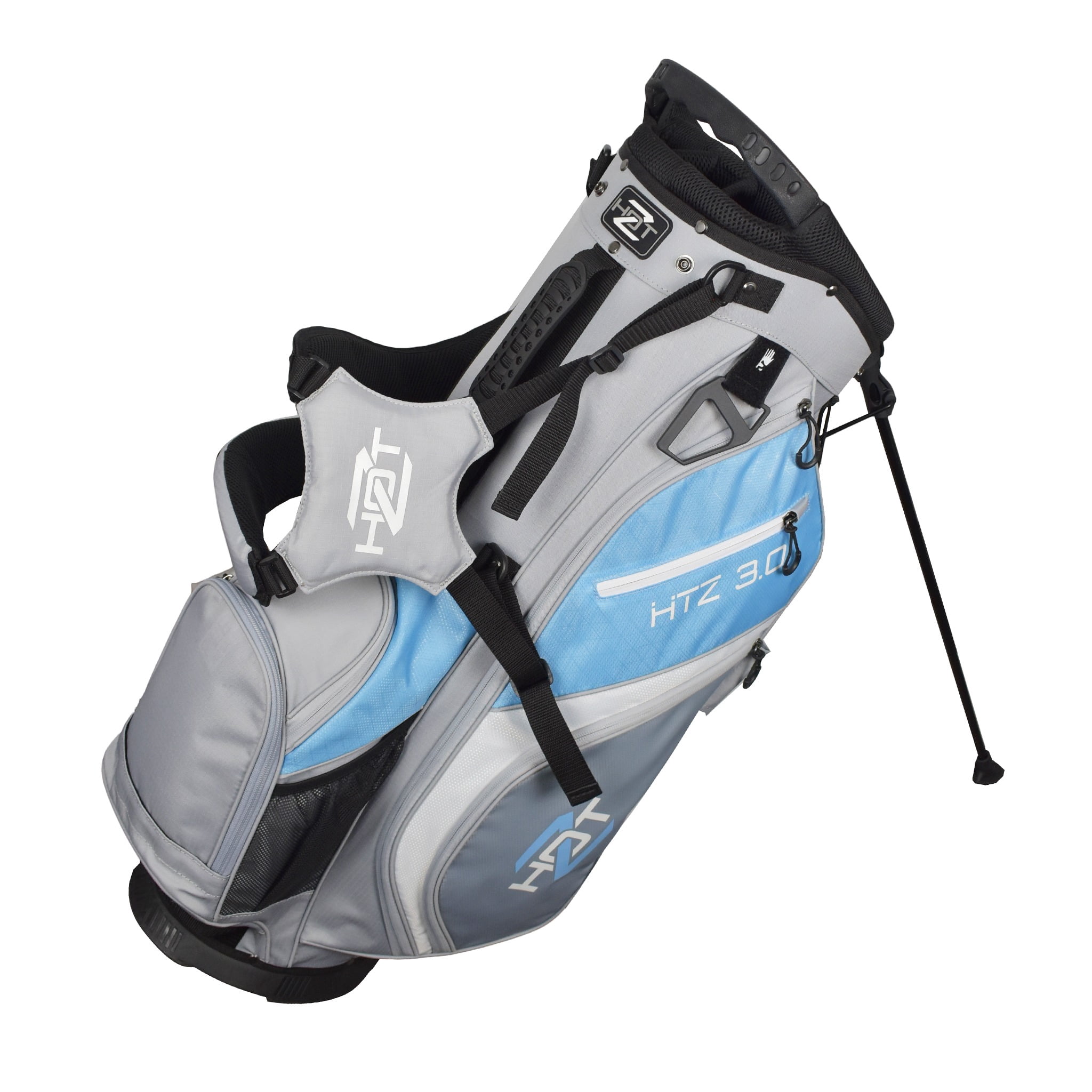 Hot-Z Golf Ladies 3.0 Stand Bag Grey/Light Blue/White