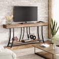 thumbnail image 6 of Tribesigns 70.9" Extra Long Console Table, Industrial Narrow Sofa Table with Storage Shelves, Behind Couch Table, 2-Tier Entryway Sofa Table for Living Room, Hallway, Rustic Brown, 6 of 7