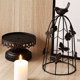 thumbnail image 1 of Candelabro decorativo con forma de jaula para pájaros, exquisito para decoración rústica del hogar (negro), 1 of 6