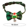 thumbnail image 5 of Opolski Christmas Pet Collar Big Bowknot Adjustable Cat Head Buckle Festival Decorative Dress Up with Bell Santa Claus Xmas Tree Elk Snowman Dog Cat Collar Necklace Pet Supplies, 5 of 7