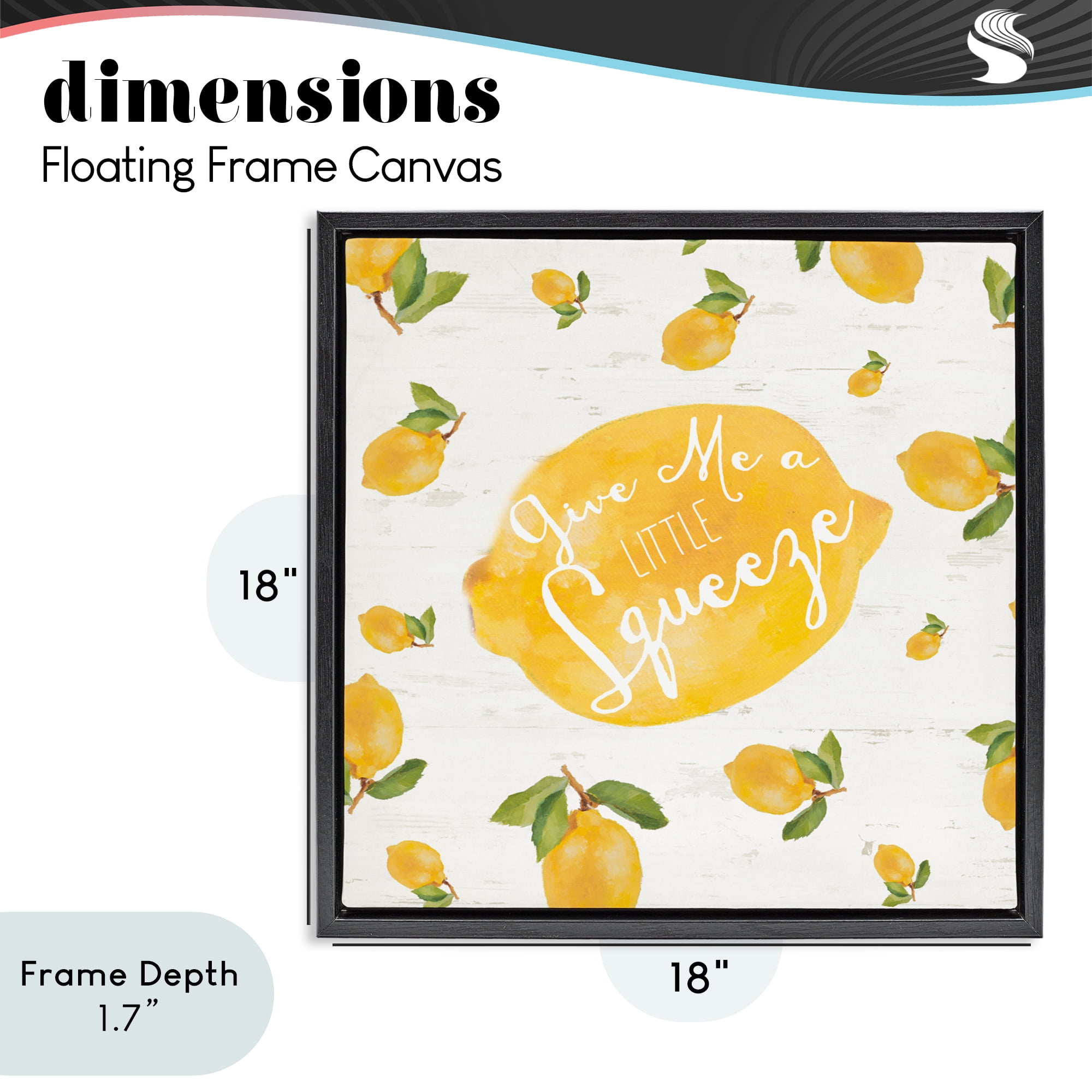 Stupell Industries Give Me A Squeeze Black Framed Floater Canvas Wall Art, design by Lanie Loreth