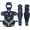 Navy Two Tone, variant on FORCE3 PRO GEAR Complete Game Adult Catcher's Set with Hockey Style Defender Mask | Mask & Chest Protector SEI Certified to meet NOCSAE standard