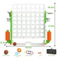thumbnail image 4 of XJD Jumbo 4-to-Score Giant Game Set 4-in-a-Row Connect Game for Adults Kids Family Fun, Height Adjustable W/ Golf Set and Carry Bag, Green, 4 of 10