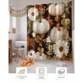 thumbnail image 7 of Fall Shower Curtain White Pumpkin Bathroom Curtains with Hooks, Waterproof Fabric Daisy Floral Maple Leaves Thanksgiving Bath Shower Curtains Set for Bathroom Bathtubs Decor 36x72 Inch, 7 of 7