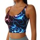 thumbnail image 2 of Fotbe Red And Blue Lightning Sujetador Deportivo Largo sin Aros para Mujer con Almohadillas y Soporte Medio, Transpirable y Absorbente, Camiseta Tipo Chaleco o Tank Top-X-Large, 2 of 8