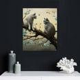 thumbnail image 4 of PIKWEEK  Vintage Canvas Wall Art Animal Resting 2 Cats Look at The Moon  Wall Pictures Giclee bathroom Wall Decor on Canvas Stretched Artwork Living Room Bedroom Ready to Hang 16x20 in, 4 of 4