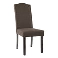 thumbnail image 4 of High Back Fabric Upholstered Dining Chairs with Nailhead Trim, Gray, Set of 2, 4 of 9