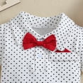 thumbnail image 5 of Qabnzmfo Baby Boys Formal 3 Piece Outfit Bow Tie Bodysuit Suspender Shorts Hat Gentleman Birthday Party Clothes for Infant 3Months-2Years, 5 of 5