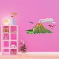 thumbnail image 3 of Cute Flying Dinosaurs Molten Volcano ArtWall Decal Decoration Joyful Cartoon Cartoon Animals Decorating Ideas for Child's Bedroom Size: 10 In(W) x 5 In(H), 3 of 5
