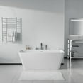 thumbnail image 4 of Vault Series 67 in. x 32 in. Flat Bottom Acrylic Freestanding Soaking Bathtub with Center Drain, Chrome Faucet, 4 of 8