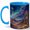 Blue, variant on Starry Desert Ruins 11oz Ceramic Mug, Lantern Night Sky Art
