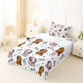 thumbnail image 5 of Manfei Lovely Axolotl Print Twin Sheets,Cute Capybara Bedding,White,3pcs,1 Fitted Sheet and 1 Pillowcase, 5 of 6