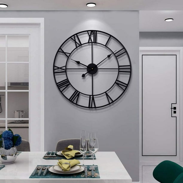 Reloj pared negro grande hotsell