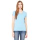 thumbnail image 1 of Camiseta de mujer de manga corta con cuello en V AZUL BEBE 2XL Bella + Lienzo B6005, 1 of 1