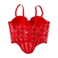 thumbnail image 5 of Warop Women's Sexy Solid Color Bustier Camisole with Underwire and Removable Pads, Bone Support Lace Trim Tank Top for Daily Wear and Layering, 5 of 7
