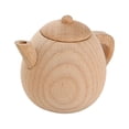 thumbnail image 1 of 1PC Solid Wood Tableware Toy No Paint Tea Pot Toy Simulated Kitchen Cooking Tea Kettle Toy Mini Tea Pot Toy Funny Play House Cutlery Toy for Home Nursery Size L, 1 of 6