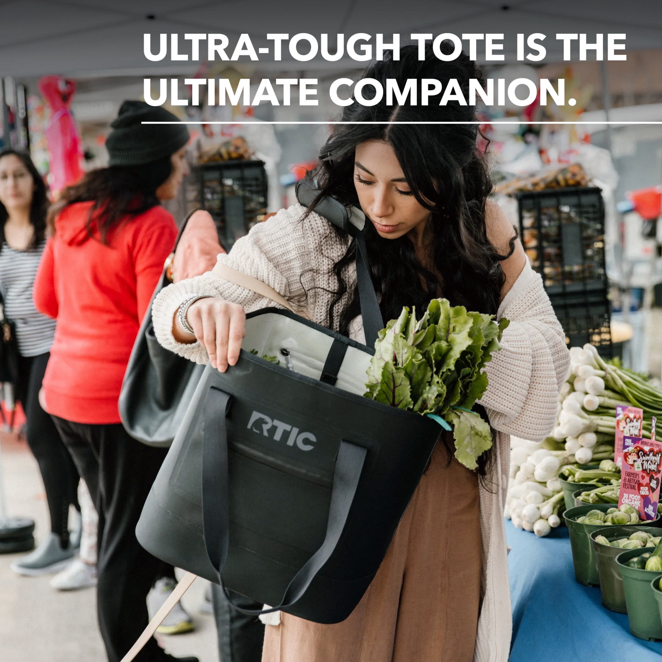 RTIC 25 Ltr, Ultra-Tough Waterproof Tote Bag, Black