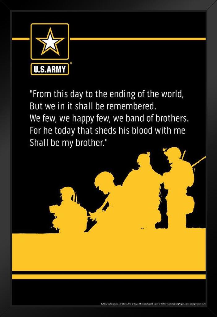 US Army We Band of Brothers Quote Airborne USA Army Family American