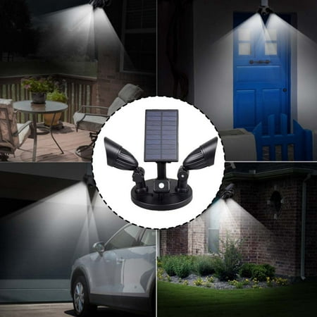 

Alextreme Solar Outdoor Spotlights Waterproof Double Head LED Motion Sensor Spot Light for Patio Pathway Yard