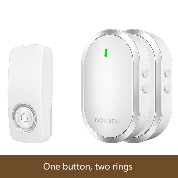 Timbre inalámbrico autogenerado para el hogar, de larga distancia, con un solo arrastre y dos botones, control remoto inteligente para personas mayores.