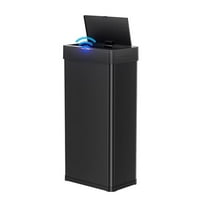 18.5 Gallon Sensor Trash Can, Touchless Automatic Garbage Can, Stainless Steel Smart Bin for Kitchen, Office, 70L (Black)