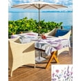 thumbnail image 5 of Fsddascl Spring Flowers Outdoor Tablecloth - 52x70 Inch Rectangle Dining Table Cover, Idyllic Lavender Botanical Blossom Motif Waterproof Outdoor Table Cloth with Umbrella Hole & Zipper for Patio, 5 of 7