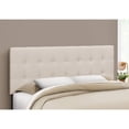 thumbnail image 2 of Bed Headboard Only Queen Size Bedroom Upholstered Linen Look Beige, 2 of 6