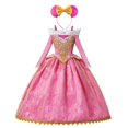 thumbnail image 1 of Disney-vestido de princesa Aurora para niñas, ropa de fiesta de manga larga con hombros descubiertos, Cosplay de Bella Durmiente, regalo de Navidad, 3-12 años Fivean unisex, 1 of 2