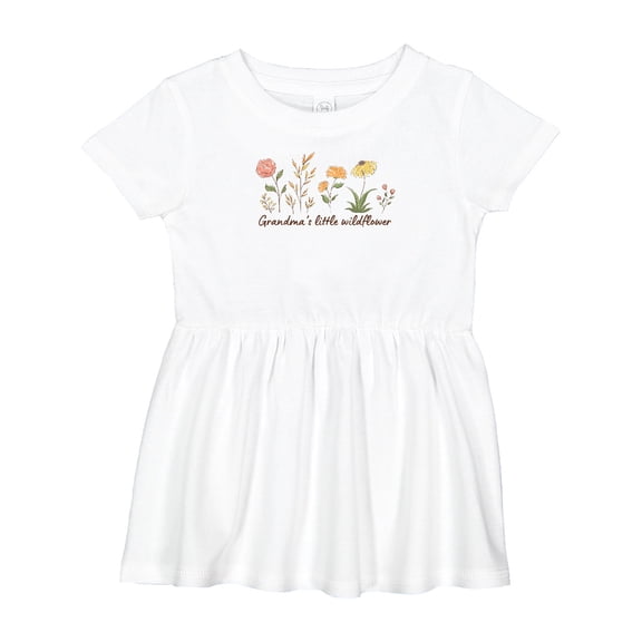 Inktastic Grandma's Little Wildflower Girls Baby Dress
