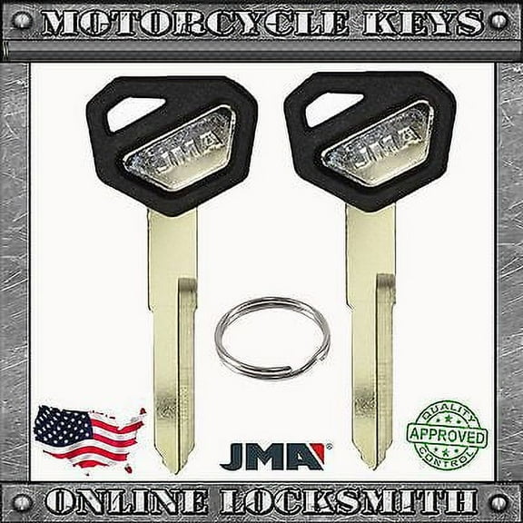 2 New Black Uncut Key For Kawasaki Motorcycles KW15 | KAW-7.P- Free Shipping