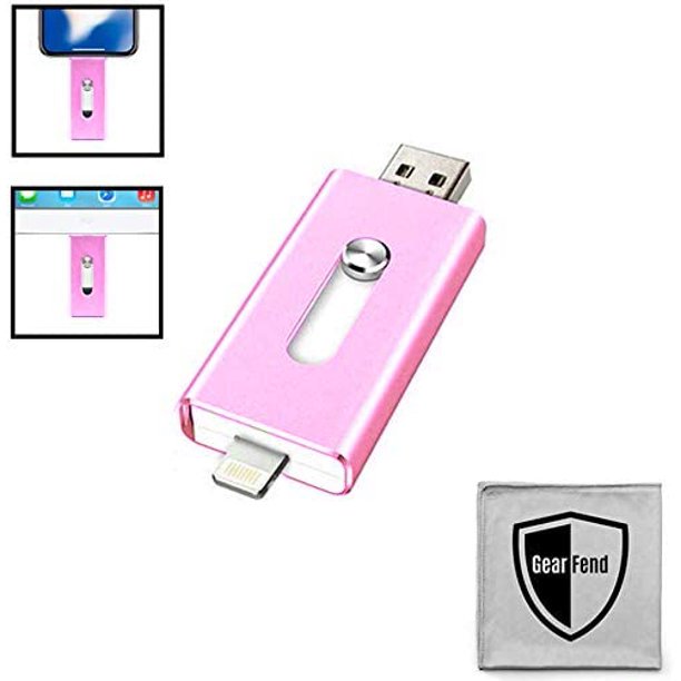 Gearfend 64gb Usb Flash Drive For Iphone Ipad And Most Usb Enabled Devices For Data Transfer And Backup Rose Plus Gearfend Microfiber Cleaning Cloth Walmart Com Walmart Com