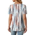 thumbnail image 4 of Fantaslook Women Blouses Dressy Casual Summer Short Sleeve Shirts Crew Neck Pleated Tunic Tops, 4 of 8