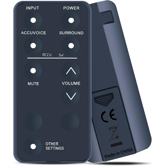 New Replacement Remote Control for Zvox Multi Level AccuVoice TV Speakers & Soundbars