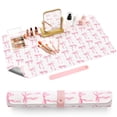 thumbnail image 1 of Tapete de maquillaje Teenyou Coquette Bow, impermeable, rosa, 1 of 7