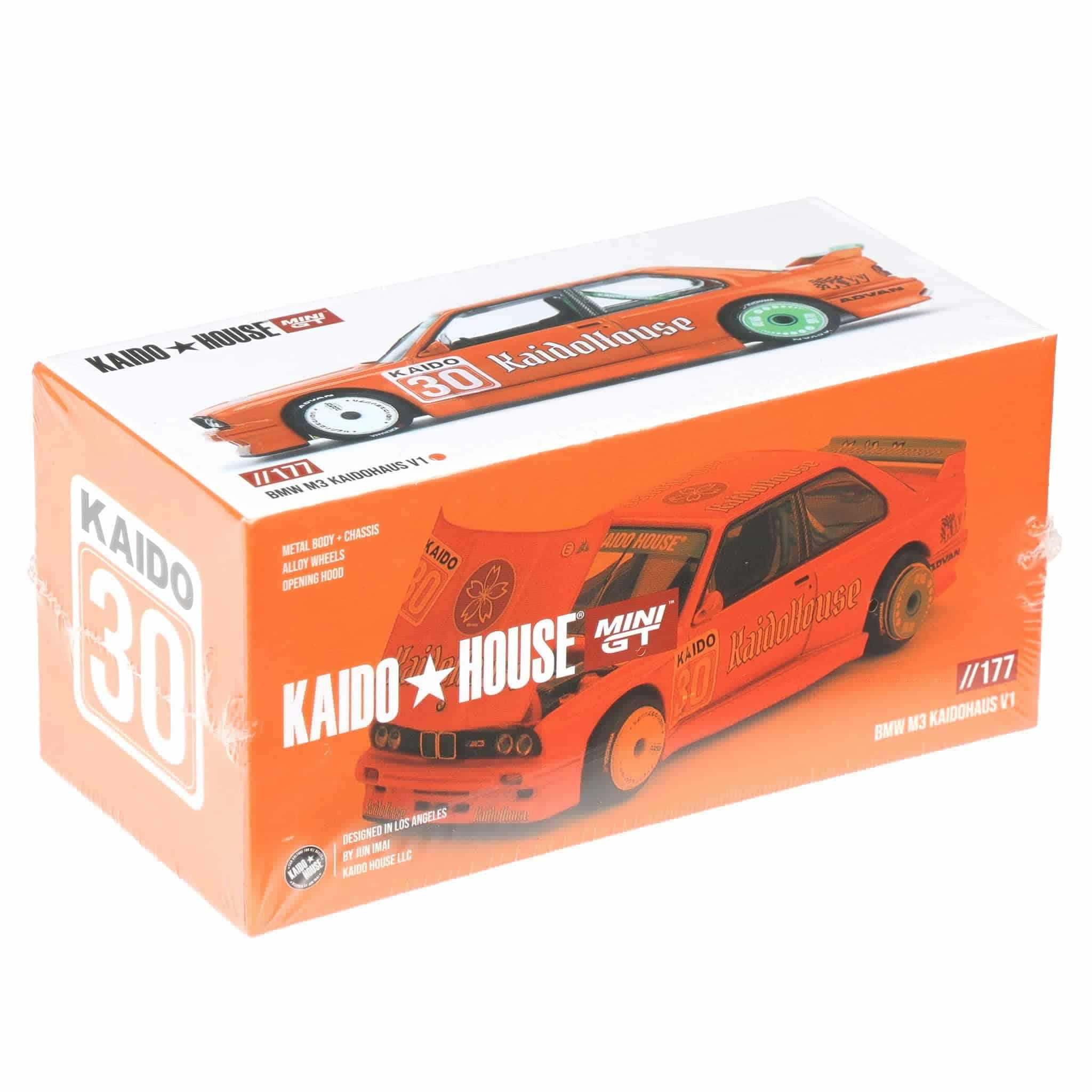 1/64 BMW M3 KAIDOHAUS V1, Orange, Kaido House x Mini GT KHMG177