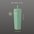 thumbnail image 5 of TAL 24oz Stainless Steel Rowan Tumbler with Silicone Straw, Sage, 5 of 8