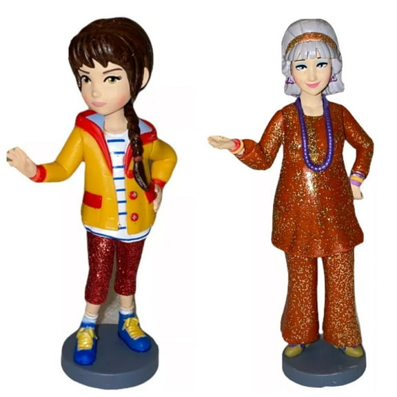 Mrs Devine & Grace Pvc Cake Topper Set Figure Figurine 3” Fancy Nancy Rare New