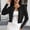 Black, variant on LEKODE Women Crew Neck Button Down Cropped Bolero Shrug Long Sleeve Lightweight Soft Plain Knit Casual Spring Fall Layering Cardigan for Dresses A L
