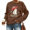 thumbnail image 2 of AYA Sweatshirts for Teen Girls Letter Print Hoodless Long Sleeved Pullover With Pockets, 2 of 5