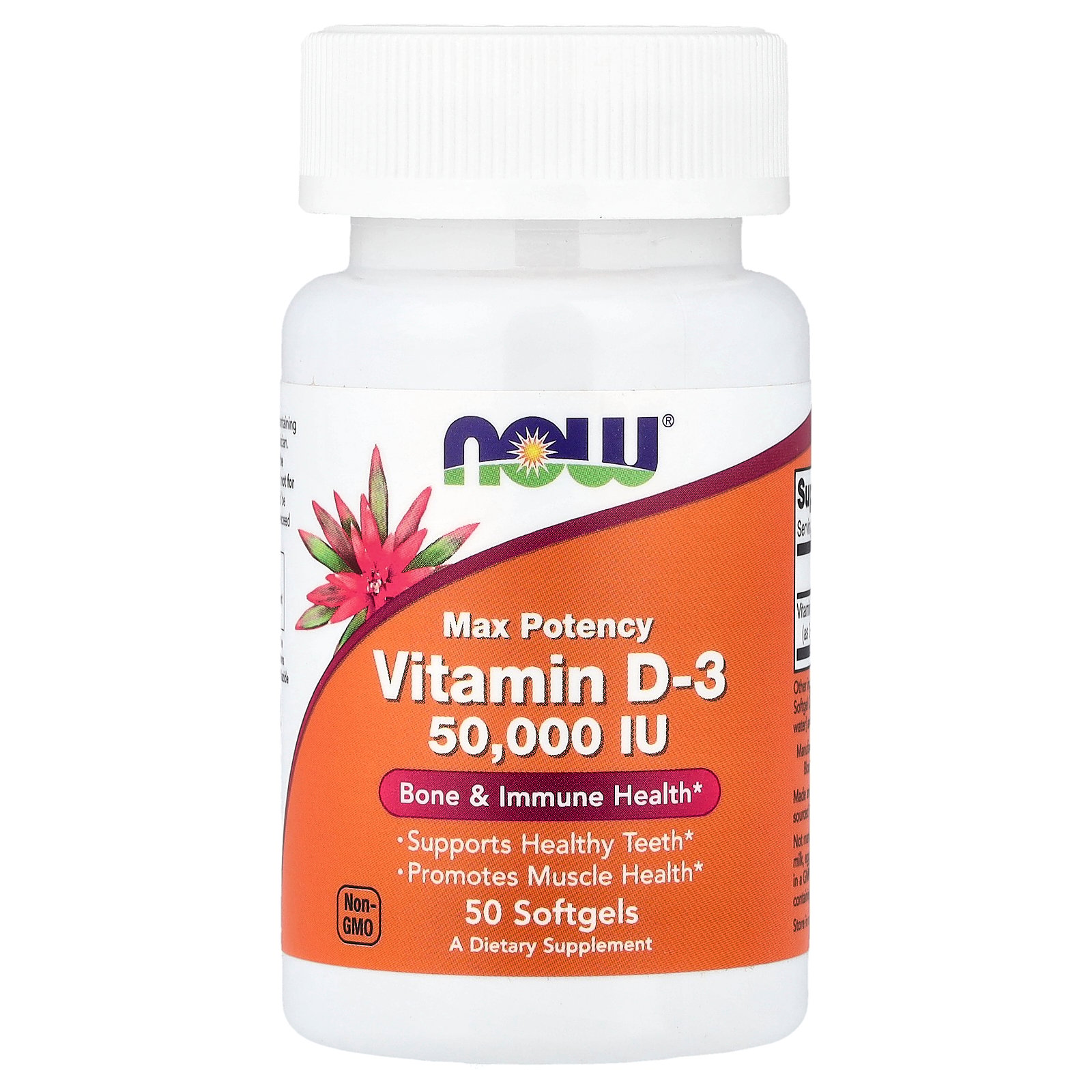 Now Foods Vitamin D-3 50 000 IU 50 Softgel