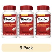 (3 pack) FiberCon Constipation Relief, 140 Caplets