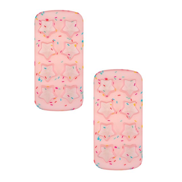 Oleegame 2PC Baby Popsicle Molds Easy Release Silicone & Flexible 8 Ice Cube Trays With For Cocktail Freezer Stackable Ice Trays With Covers