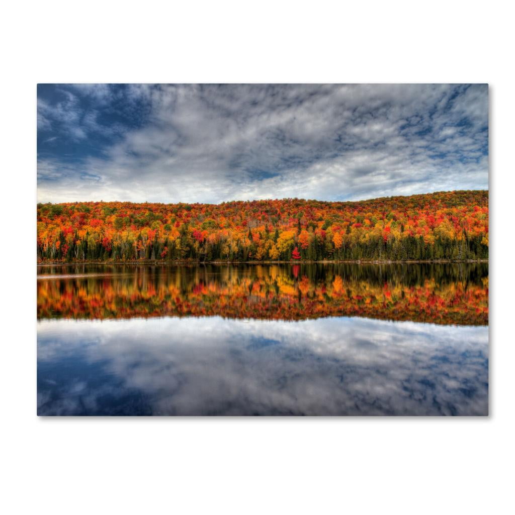 Trademark Fine Art 'Autumn Reflection' 30" x 47" Canvas Art