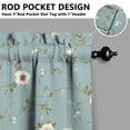 thumbnail image 2 of Rustic Bohemian Curtains 36 Inch - 3 Panel Wildflower Farmhouse Set with Vintage Floral Design, Rod Pocket, 2 of 3